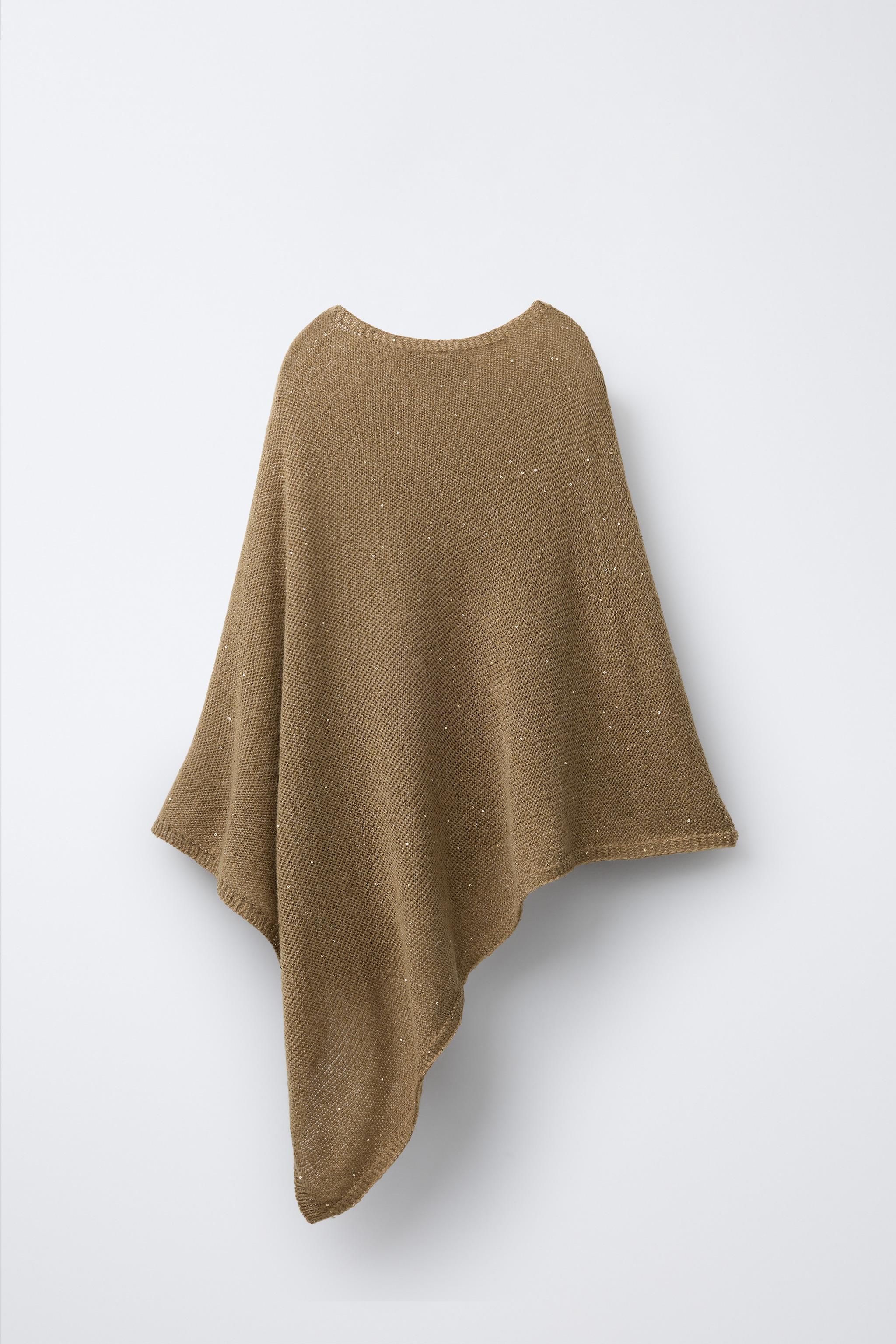 SEQUIN KNIT CAPE